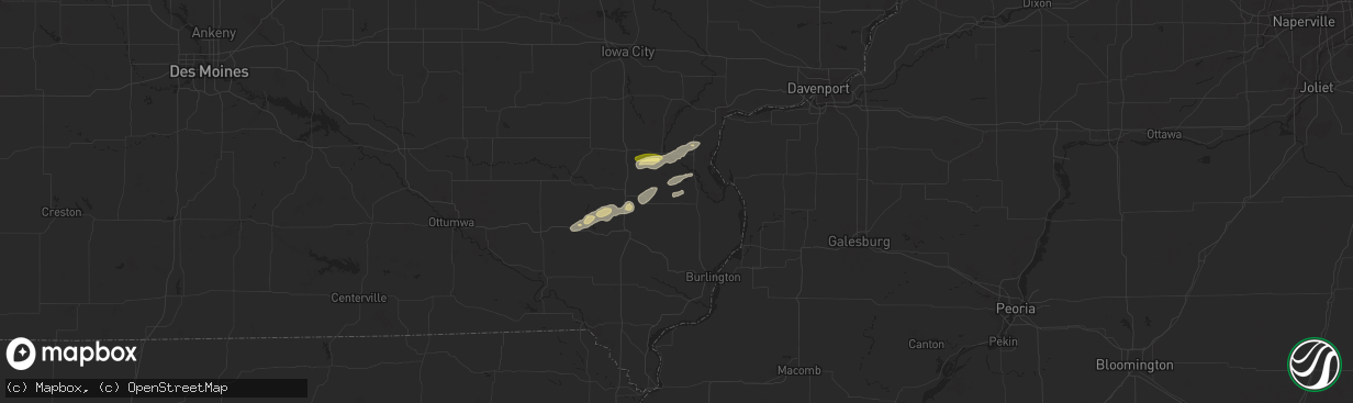 Hail map in Morning Sun, IA on March 29, 2024