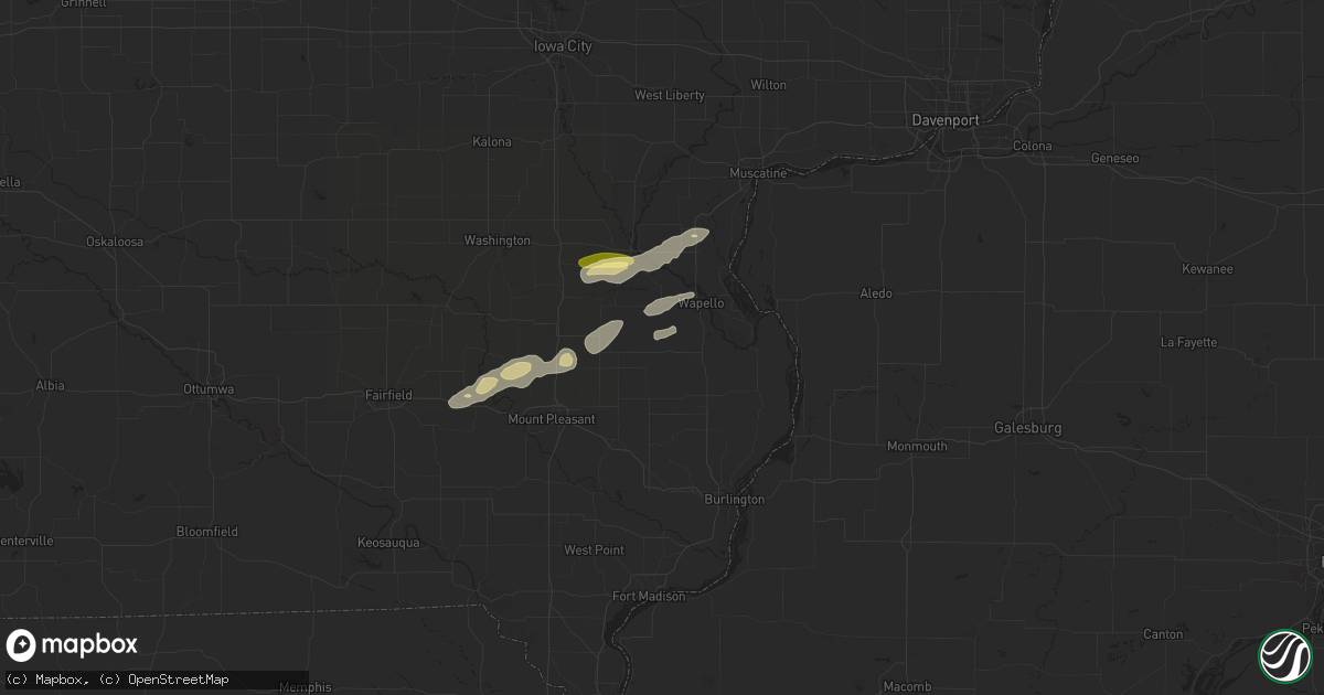 Hail map in Morning Sun, IA on March 29, 2024