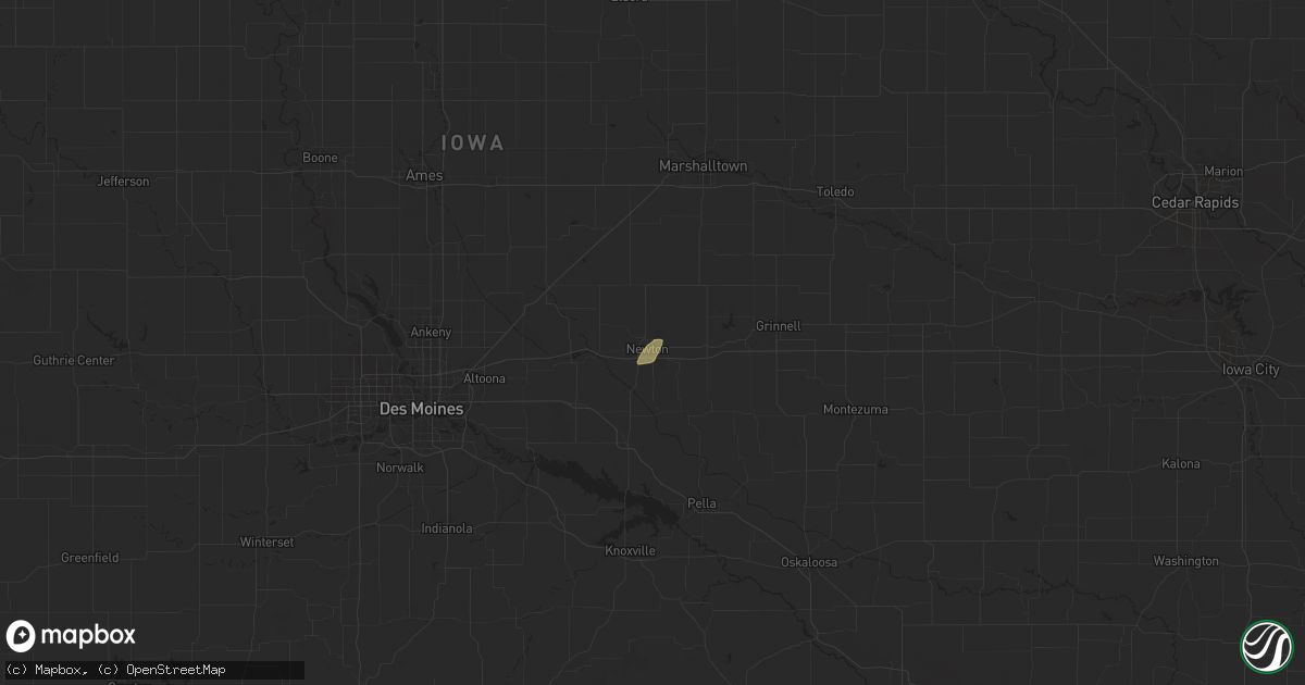Hail map in Newton, IA on March 29, 2025