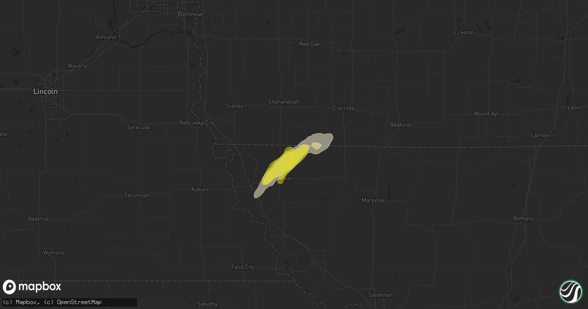 Hail map in Westboro, MO on March 29, 2025