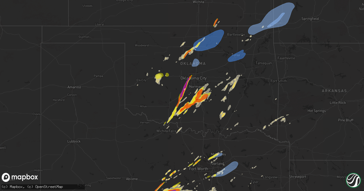 Hail map on March 29, 2025