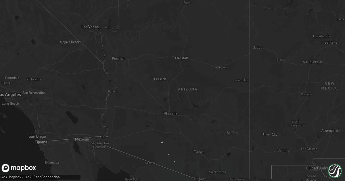 Hail map in Arizona on March 29, 2026