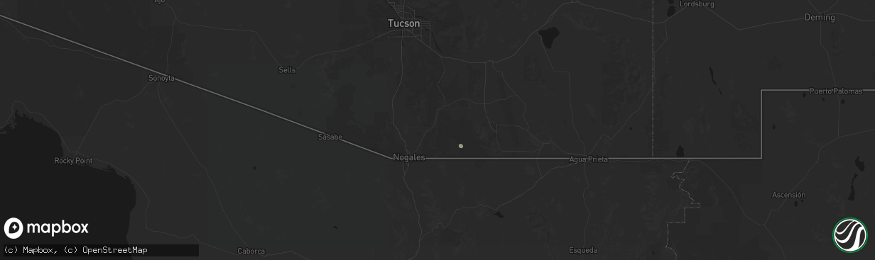 Hail map in Patagonia, AZ on March 29, 2026