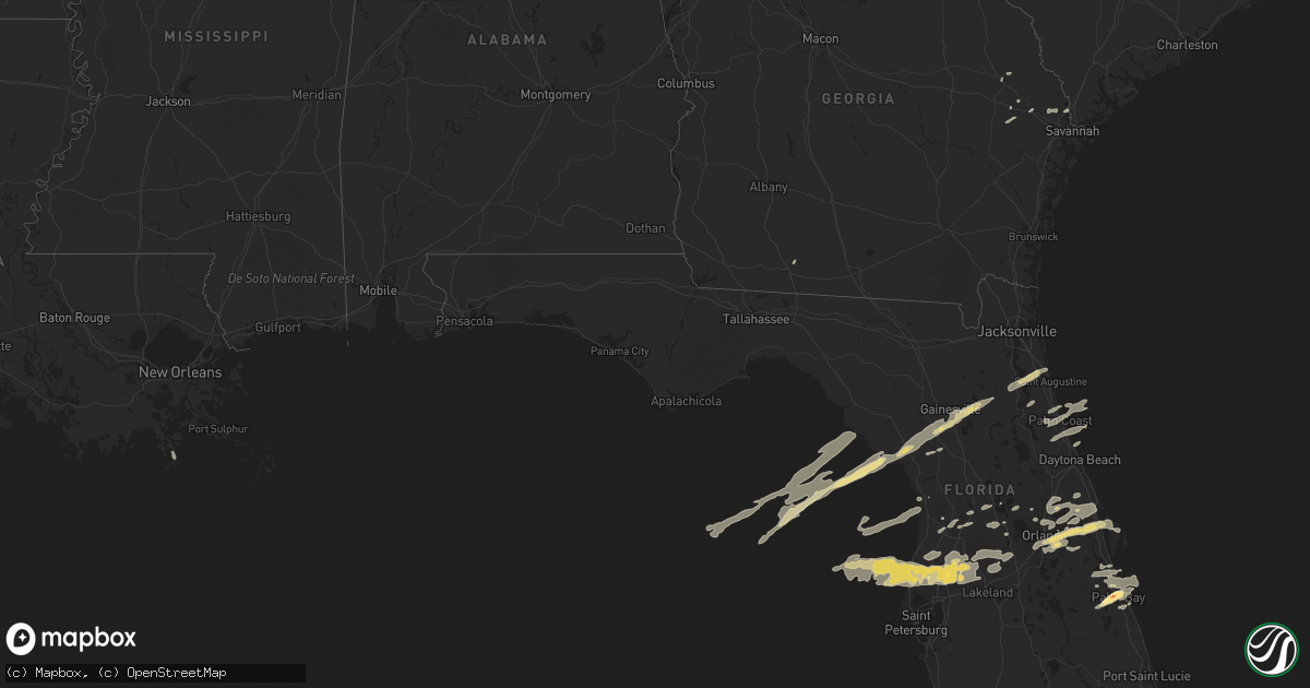 Hail map in Louisiana on March 30, 2011