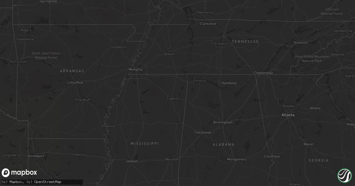 Hail map in Missouri on March 30, 2012