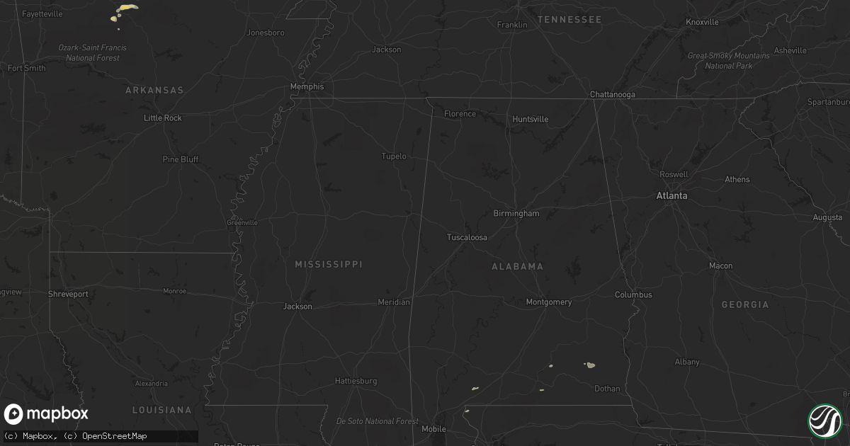 Hail map on March 30, 2012