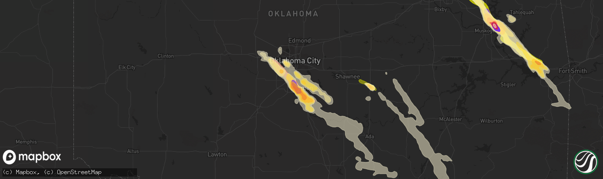 Hail map in Norman, OK on March 30, 2013