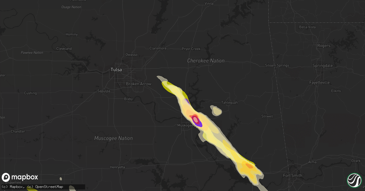 Hail map in Wagoner, OK on March 30, 2013
