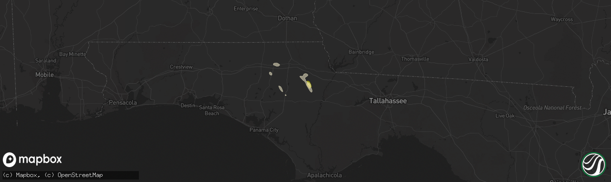 Hail map in Altha, FL on March 30, 2015