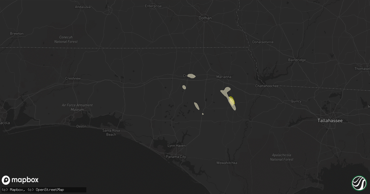 Hail map in Chipley, FL on March 30, 2015