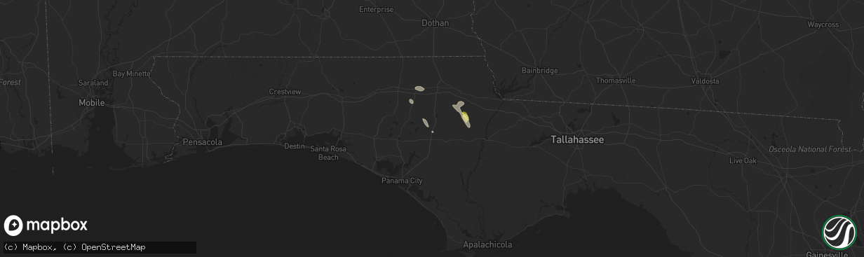 Hail map in Fountain, FL on March 30, 2015
