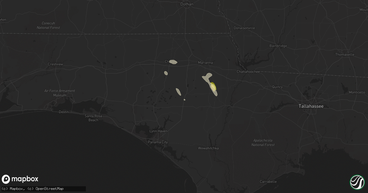 Hail map in Fountain, FL on March 30, 2015