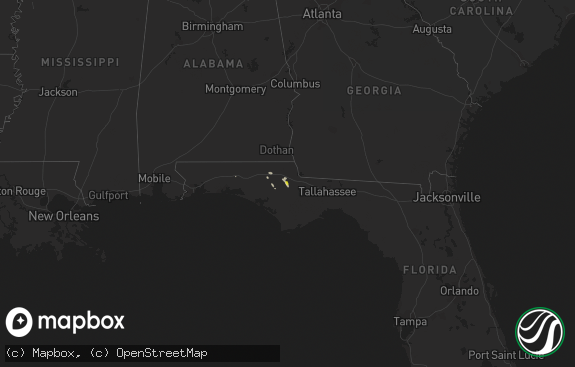 Hail map preview on 03-30-2015