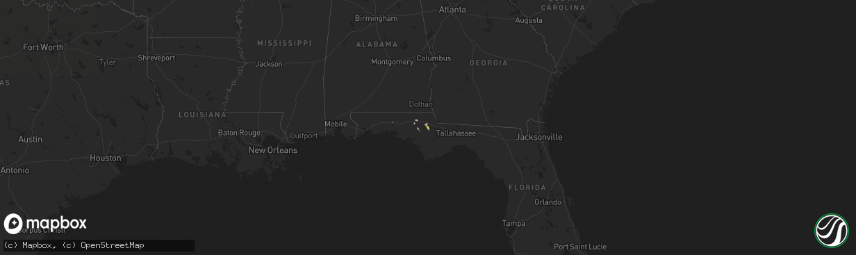 Hail map on March 30, 2015