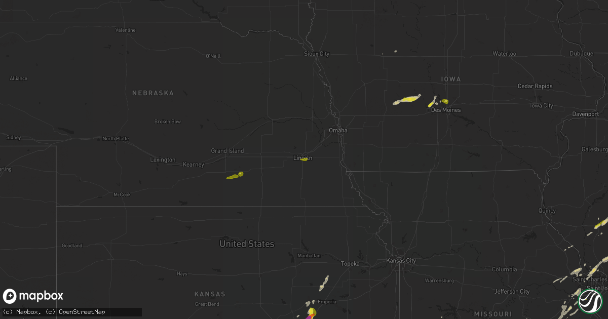 Hail map on March 30, 2016