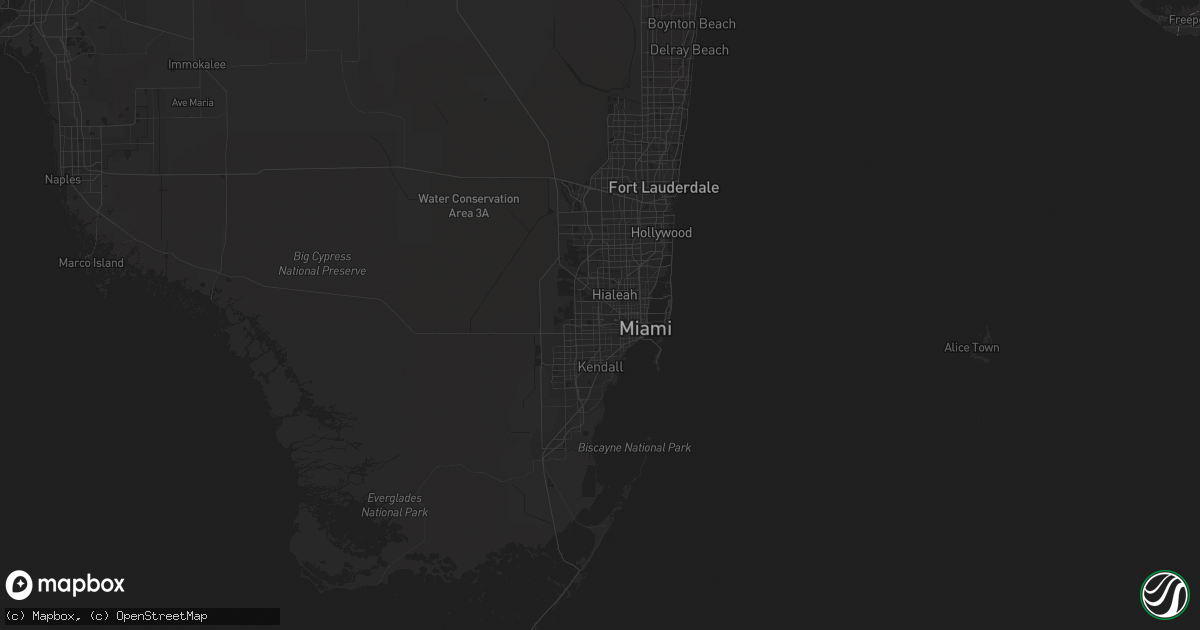 Hail map in Miami, FL on March 30, 2017