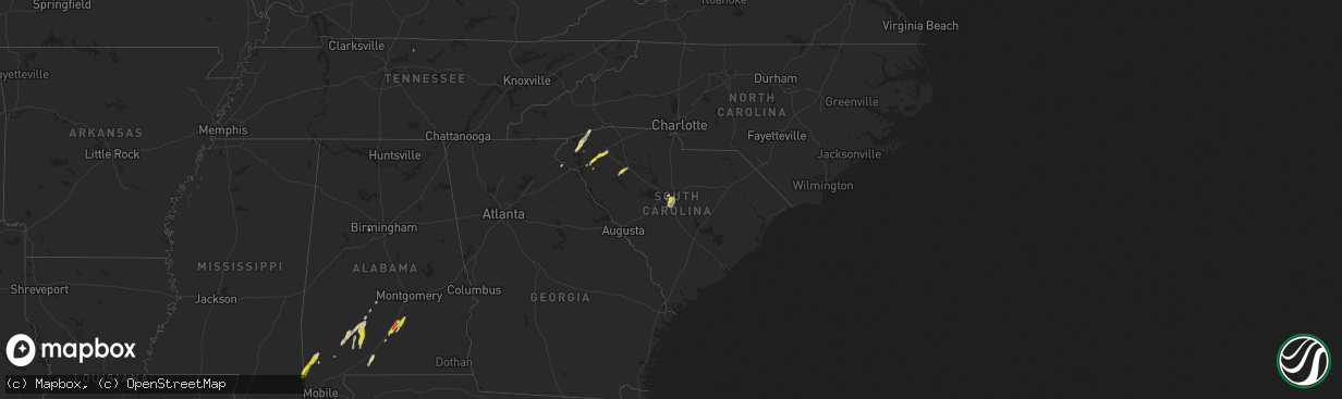 Hail map on March 30, 2017