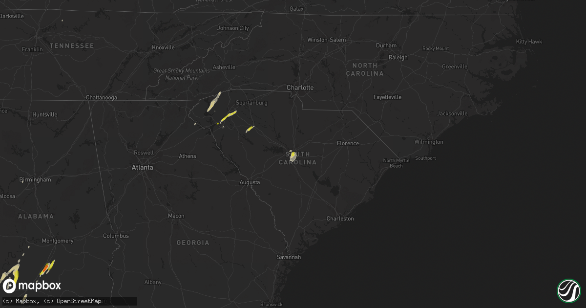 Hail map on March 30, 2017
