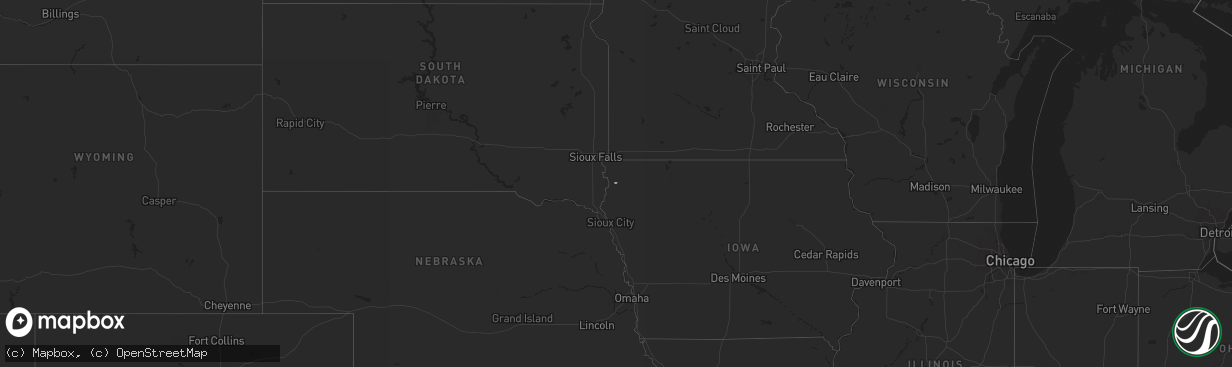 Hail map in Iowa on March 30, 2018