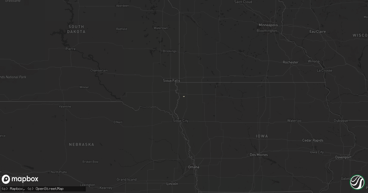 Hail map in Iowa on March 30, 2018