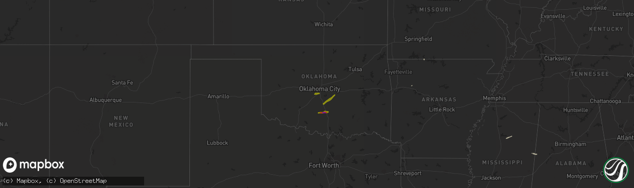 Hail map on March 30, 2019