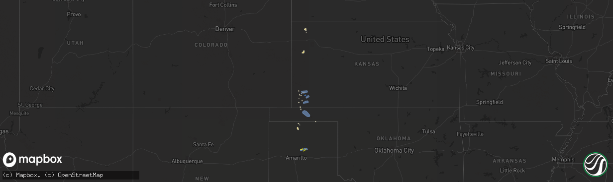 Hail map on March 30, 2020