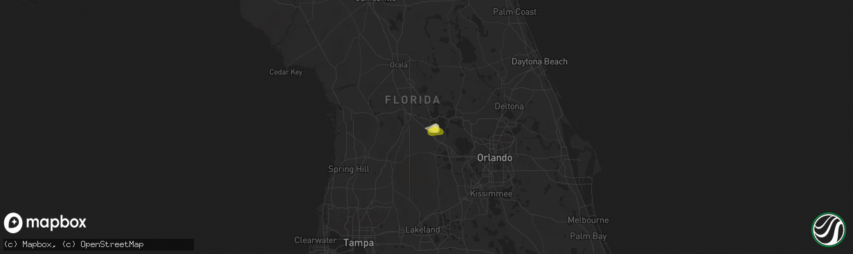 Hail map in Okahumpka, FL on March 30, 2021