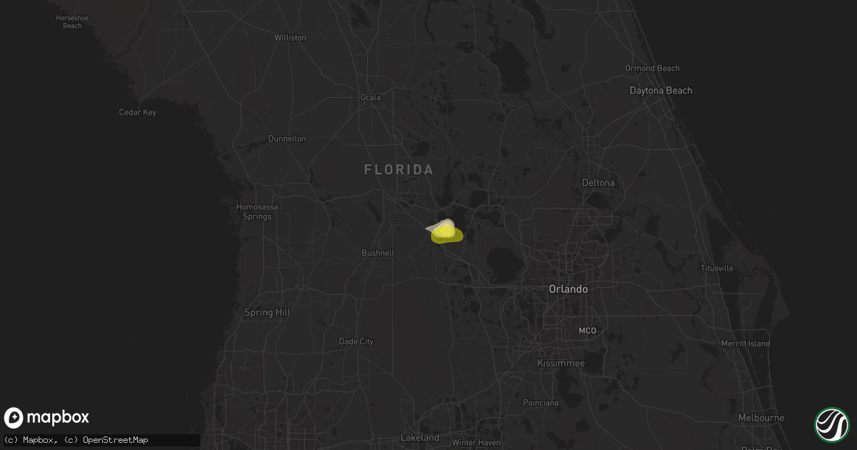 Hail map in Okahumpka, FL on March 30, 2021