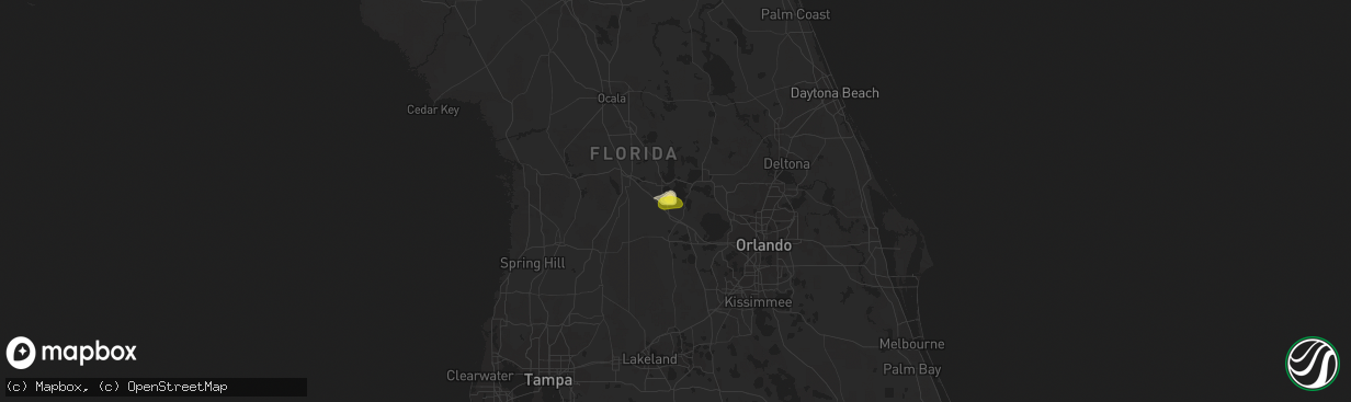 Hail map in Yalaha, FL on March 30, 2021