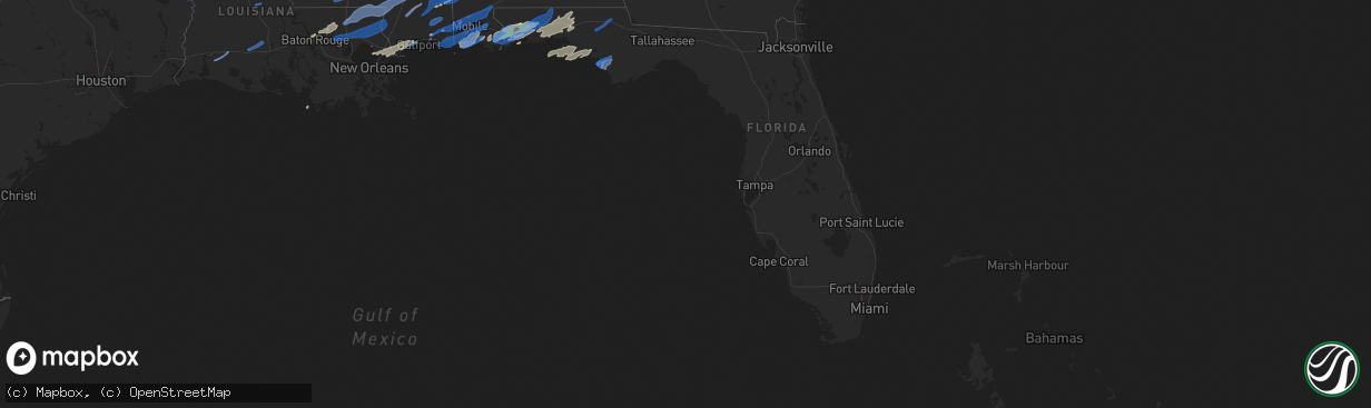 Hail map in Florida on March 30, 2022