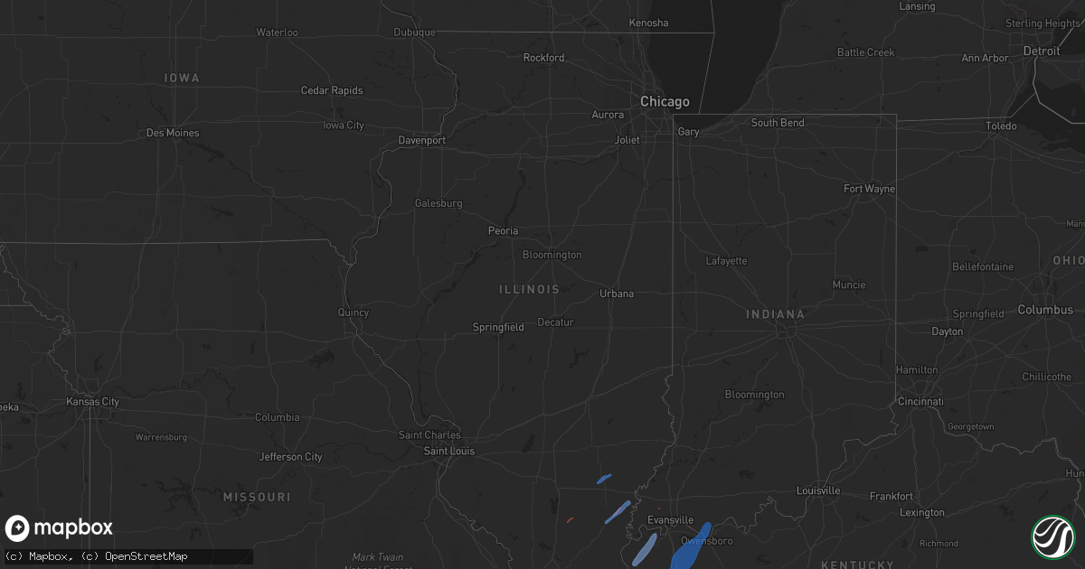 Hail map in Illinois on March 30, 2022