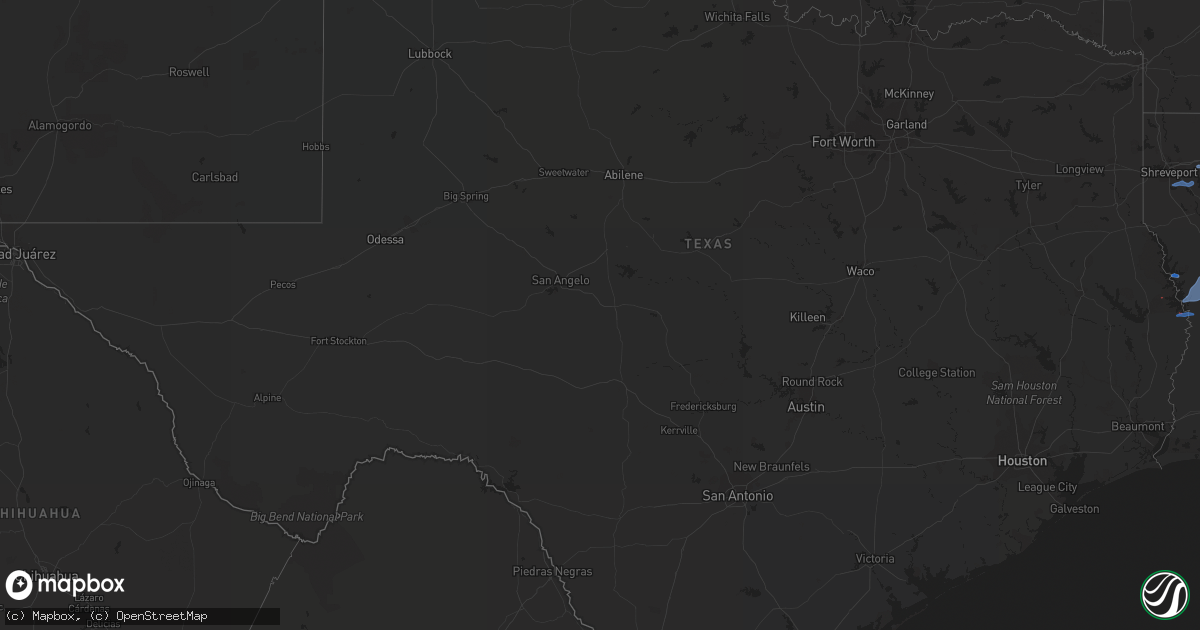 Hail map in Texas on March 30, 2022