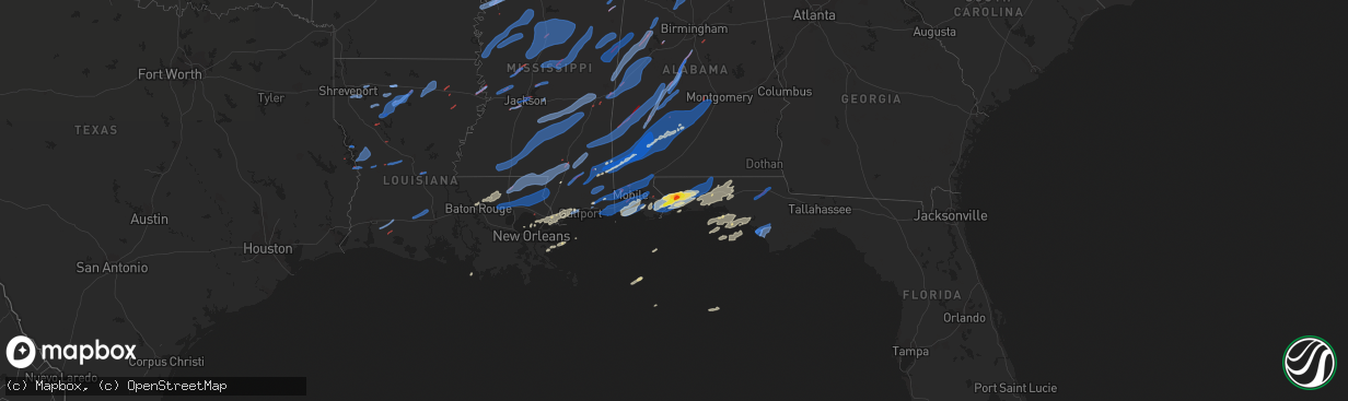 Hail map on March 30, 2022