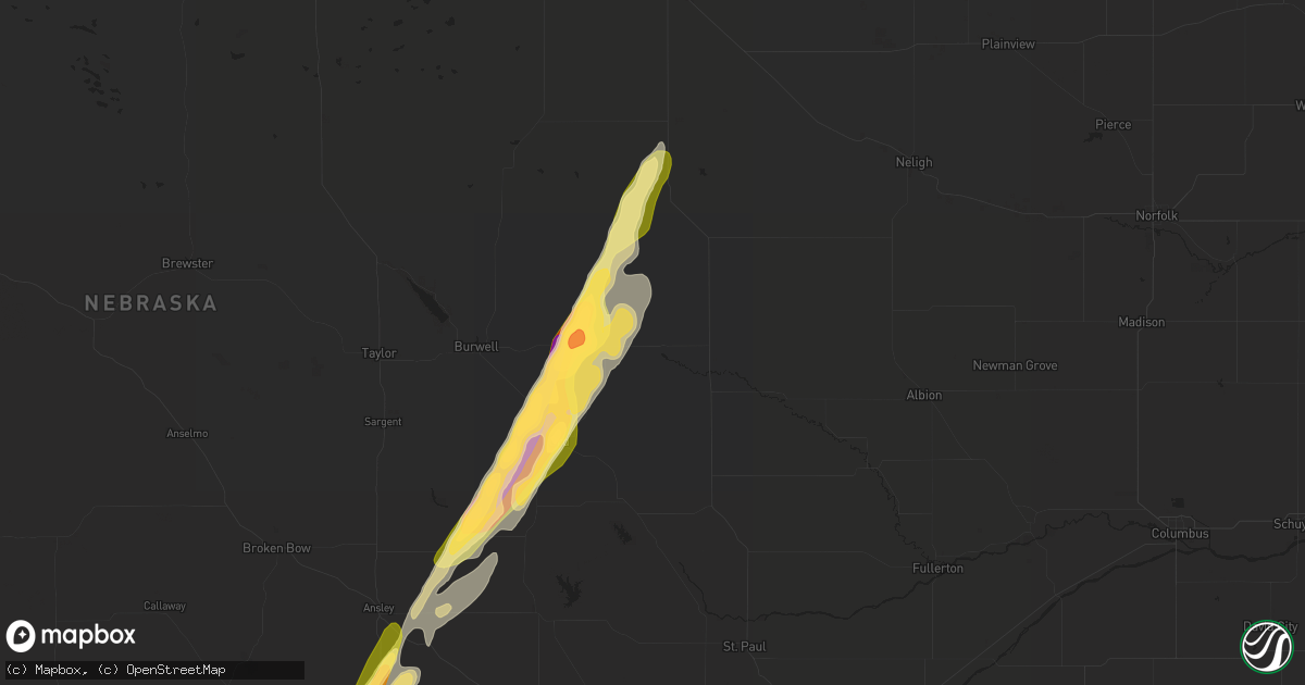 Hail map in Ericson, NE on March 30, 2023