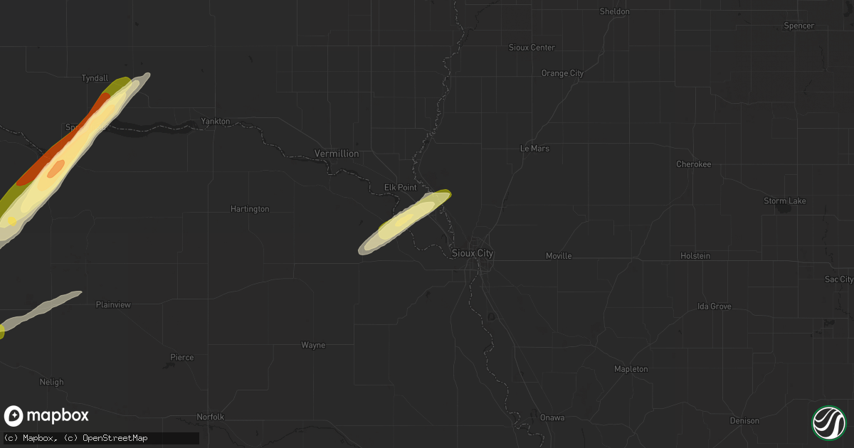 Hail map in Jefferson, SD on March 30, 2023