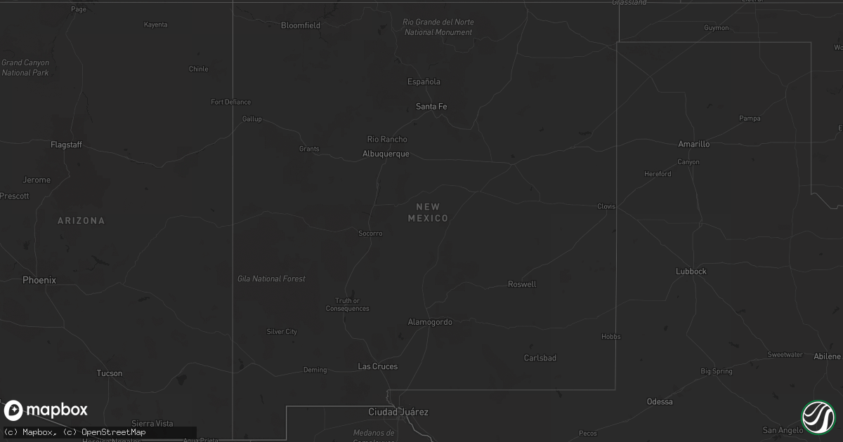 Hail map in New Mexico on March 30, 2023