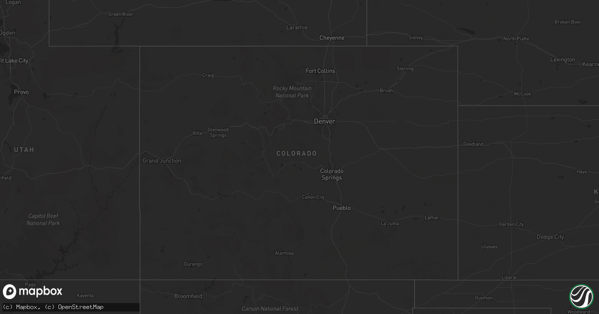 Hail map in Colorado on March 30, 2024