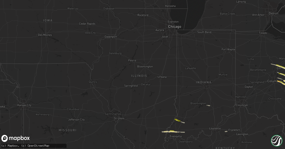 Hail map in Illinois on March 30, 2024