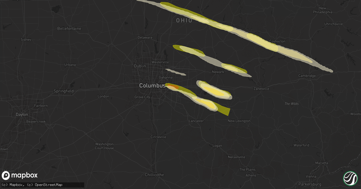 Hail map in Pickerington, OH on March 30, 2024