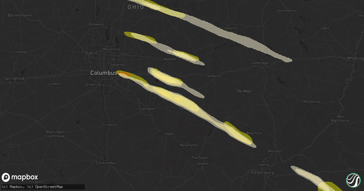 Hail map in Somerset, OH on March 30, 2024