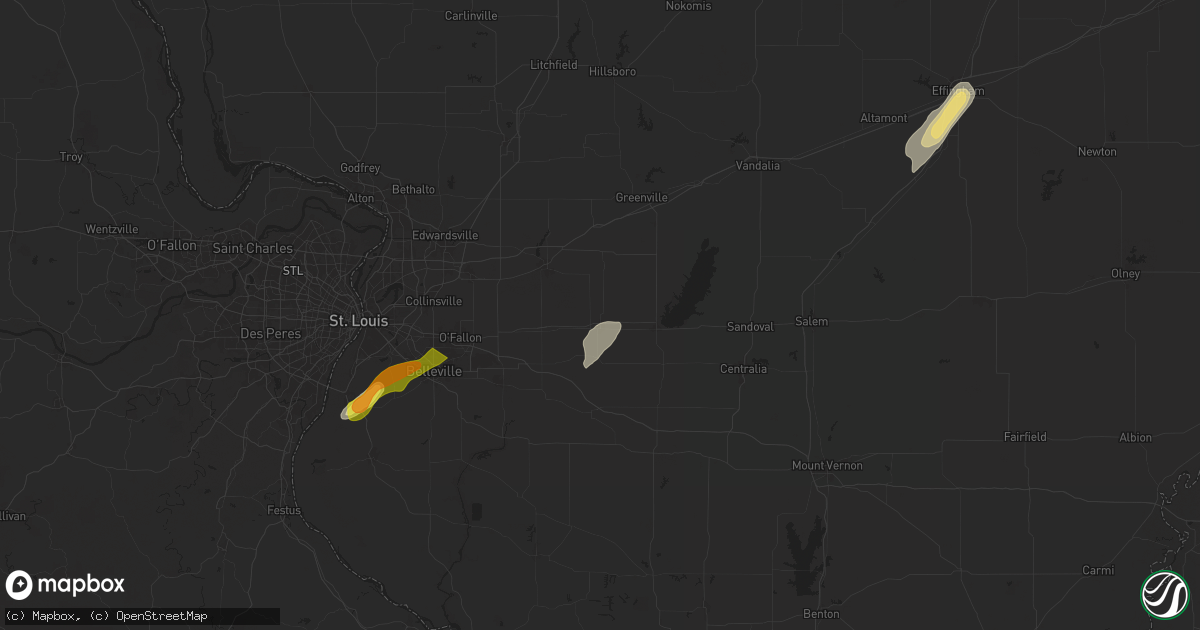 Hail map in Breese, IL on March 30, 2025