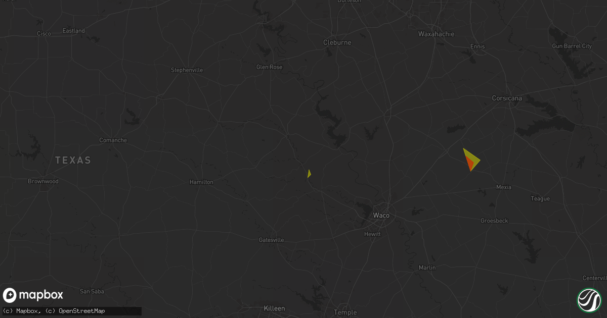 Hail map in Clifton, TX on March 30, 2025