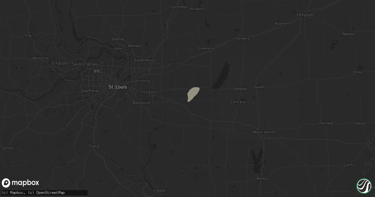 Hail map in Germantown, IL on March 30, 2025