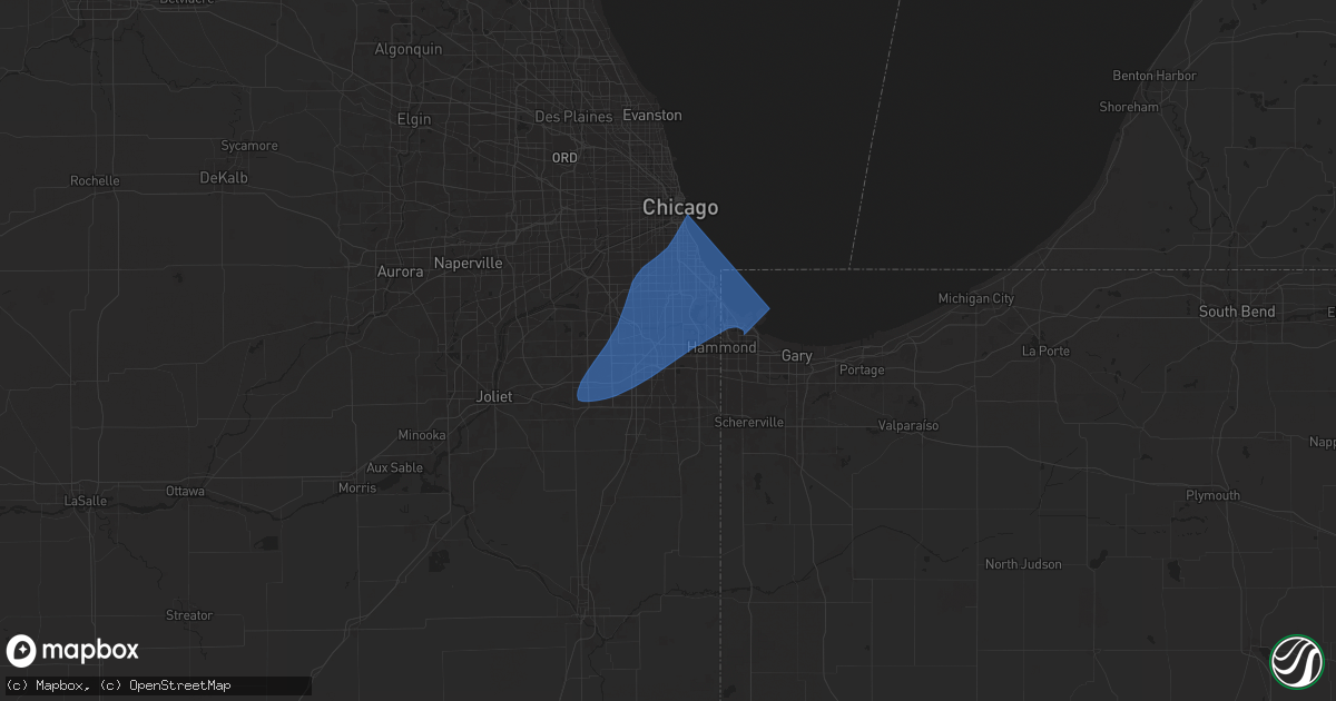 Hail map in Harvey, IL on March 30, 2025