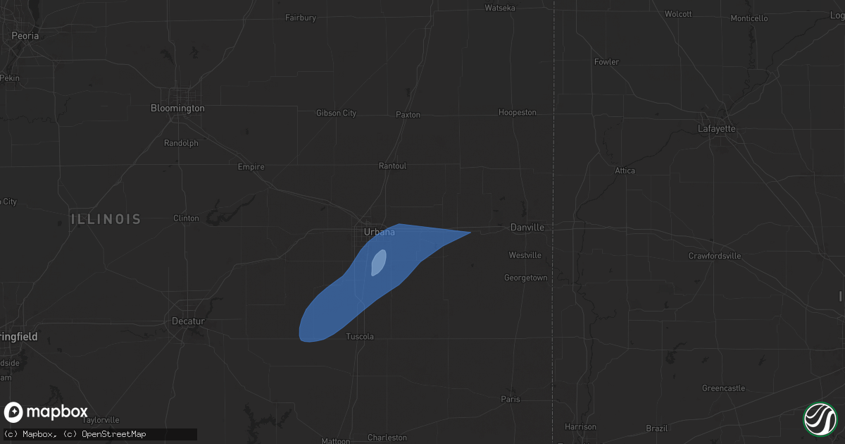 Hail map in Saint Joseph, IL on March 30, 2025