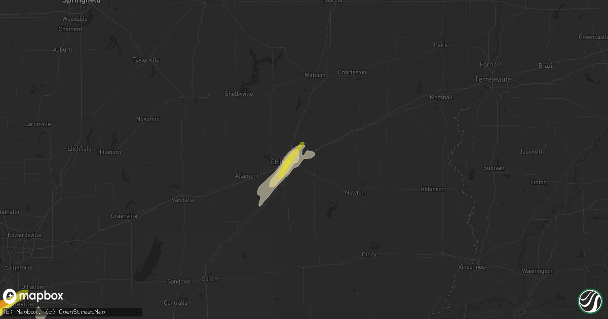 Hail map in Teutopolis, IL on March 30, 2025