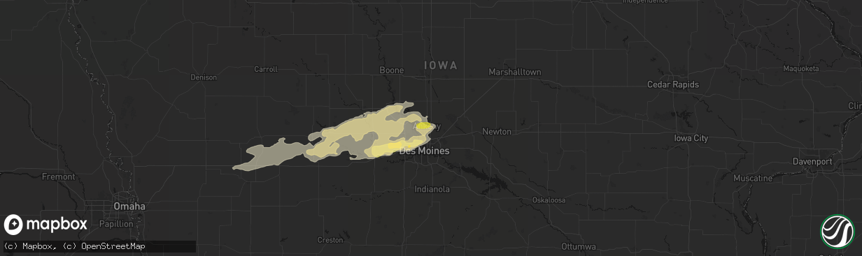 Hail map in Ankeny, IA on March 30, 2026