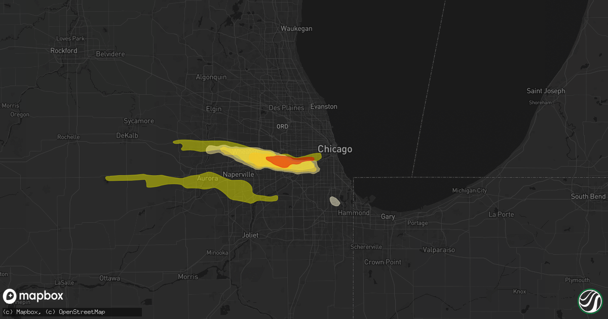 Hail map in Berwyn, IL on March 30, 2026