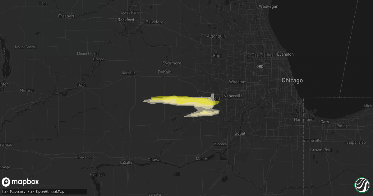 Hail map in Big Rock, IL on March 30, 2026