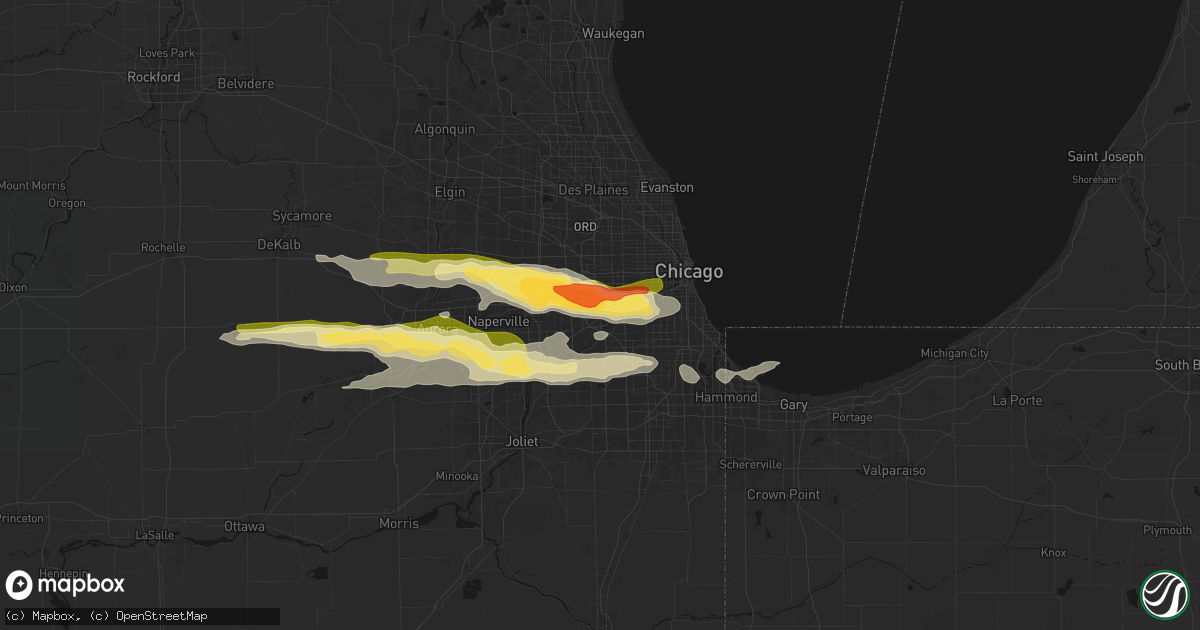 Hail map in La Grange, IL on March 30, 2026